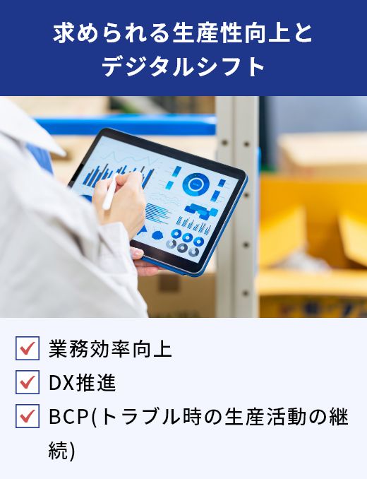 求められる生産性向上とデジタルシフト